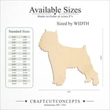 Size reference chart for DOG BRUSSELS GRIFFON SILHOUETTE