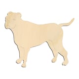 Laser-cut baltic birch silhouette of DOG BULL DOG