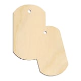 Laser-cut baltic birch silhouette of DOG TAGS