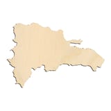Laser-cut baltic birch silhouette of DOMINICAN REPUBLIC