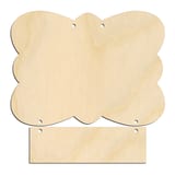Laser-cut baltic birch silhouette of Butterfly Door Hanger with Tag