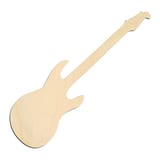 Laser-cut baltic birch silhouette of DOUBLE CUT ELECTRIC GUITAR