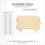 Size reference chart for DOUBLE DECKER BUS