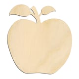 Laser-cut baltic birch silhouette of DOUBLE LEAF APPLE