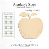 Size reference chart for DOUBLE LEAF APPLE