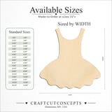 Size reference chart for Ballet Tutu Dress