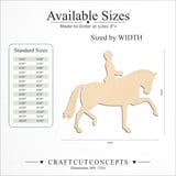 Size reference chart for DRESSAGE HORSE