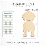 Size reference chart for Drever Dog Silhouette