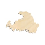 Laser-cut baltic birch silhouette of DRUMMOND ISLAND MICHIGAN