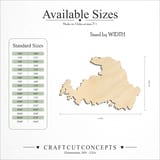Size reference chart for DRUMMOND ISLAND MICHIGAN