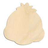 Laser-cut baltic birch silhouette of DUCK HEAD CUTE