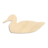 Laser-cut baltic birch silhouette of Duck on Water