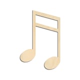Laser-cut baltic birch silhouette of Beamed Eighth Notes