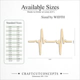 Size reference chart for EKG HEART BEAT
