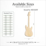 Size reference chart for ELECTRIC BASS GUITAR