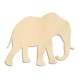 Laser-cut baltic birch silhouette of ELEPHANT CLASSIC WALKING