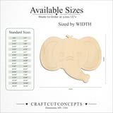 Size reference chart for CUTE ELEPHANT FACE