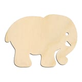 Laser-cut baltic birch silhouette of ROUNDED CUTE ELEPHANT