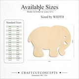 Size reference chart for ROUNDED CUTE ELEPHANT