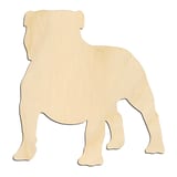 Laser-cut baltic birch silhouette of FRONT VIEW ENGLISH BULLDOG
