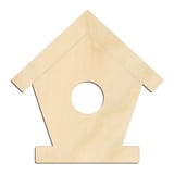 Laser-cut baltic birch silhouette of ENGRAVED BIRD HOUSE