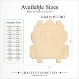 Size reference chart for ENGRAVED HIKER BACKPACK ICON