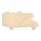 Laser-cut baltic birch silhouette of Engraved RV Camper