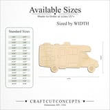 Size reference chart for Engraved RV Camper