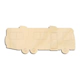 Laser-cut baltic birch silhouette of ENGRAVED RV CAMPER BUS