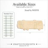 Size reference chart for ENGRAVED RV CAMPER BUS