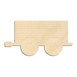 Laser-cut baltic birch silhouette of ENGRAVED TOY TRAIN PASS CAR
