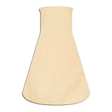 Laser-cut baltic birch silhouette of Erlenmeyer Flask