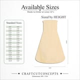 Size reference chart for Erlenmeyer Flask