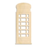 Laser-cut baltic birch silhouette of EURO PHONEBOOTH