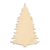 Laser-cut baltic birch silhouette of EVERGREEN TREE NARROW
