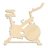Laser-cut baltic birch silhouette of Exercise Bike