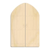Laser-cut baltic birch silhouette of FAIRY CASTLE DOOR