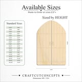 Size reference chart for FAIRY CASTLE DOOR