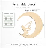 Size reference chart for FAIRY KNEELING ON CRESCENT MOON