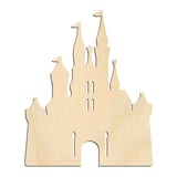 Laser-cut baltic birch silhouette of FAIRYTALE CASTLE