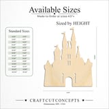 Size reference chart for FAIRYTALE CASTLE