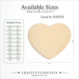 Size reference chart for FAT HEART