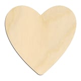 Laser-cut baltic birch silhouette of LOVE HEART