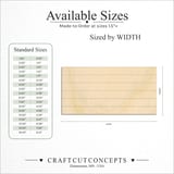 Size reference chart for FAUX SHIPLAP RECTANGLE