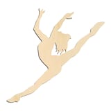 Laser-cut baltic birch silhouette of FEMALE DANCER