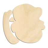 Laser-cut baltic birch silhouette of FEMALE SNOWMAN HEAD SET