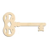 Laser-cut baltic birch silhouette of FIGURED SKELETON KEY