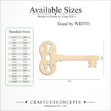 Size reference chart for FIGURED SKELETON KEY