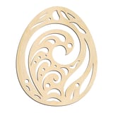 Laser-cut baltic birch silhouette of FILIGREE EASTER EGG