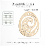 Size reference chart for FILIGREE EASTER EGG